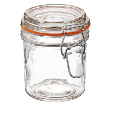 frasco de vidrio tapa clip para conservas con capacidad de 300 ml